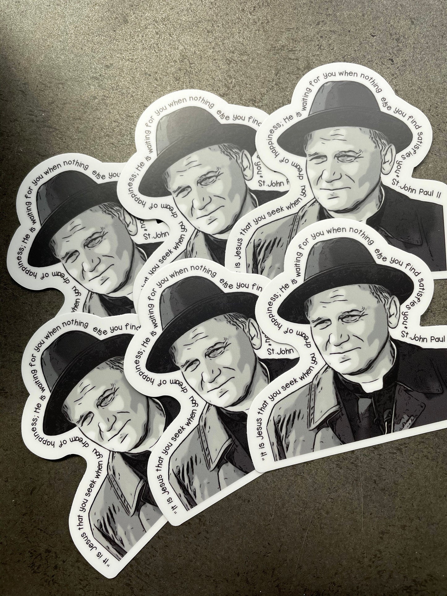 Pope St. John Paul II Waterproof Sticker