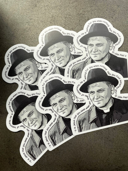 Pope St. John Paul II Waterproof Sticker