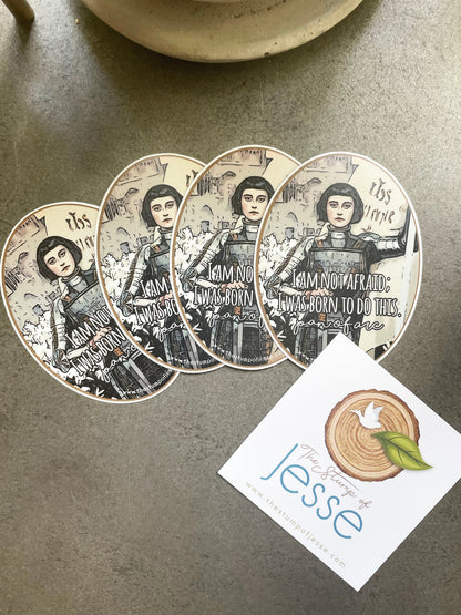 St. Joan of Arc Waterproof Sticker
