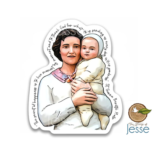 St. Gianna Beretta Molla Waterproof Sticker
