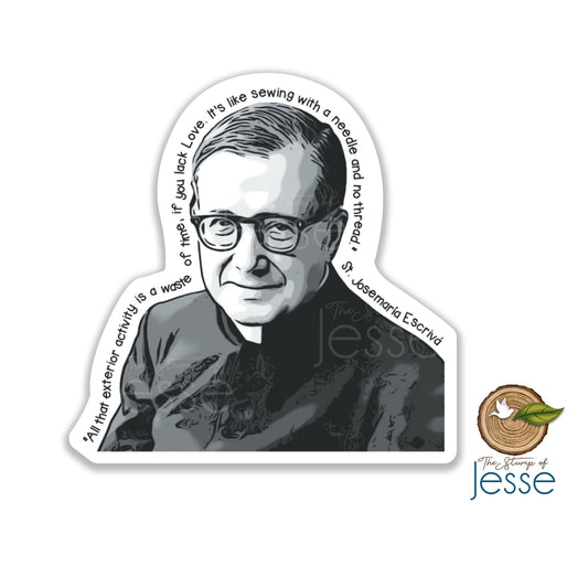 St. Josemaria Escriva Waterproof Sticker