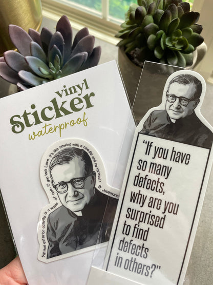 St. Josemaria Escriva Waterproof Sticker
