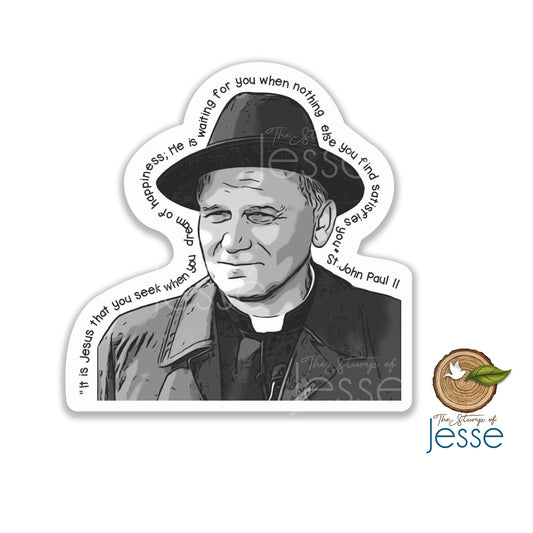 Pope St. John Paul II Waterproof Sticker
