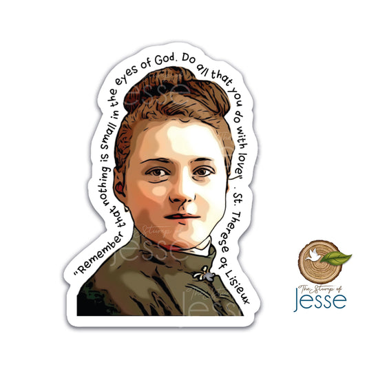 St. Therese of Lisieux Waterproof Sticker