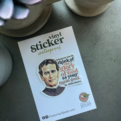 St. John Bosco sticker Waterproof Sticker