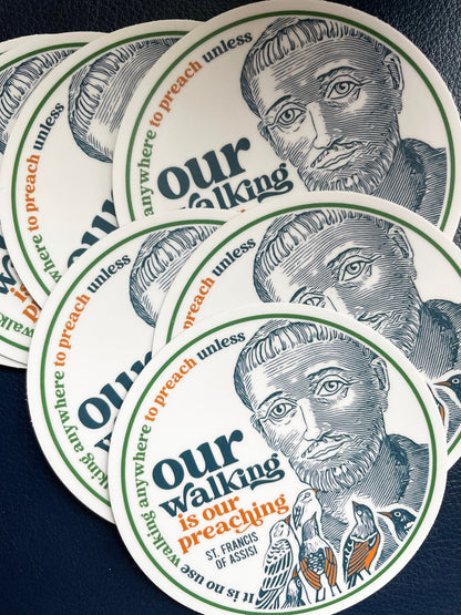 St. Francis of Assisi Waterproof Sticker