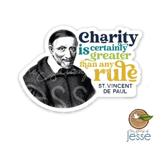 St. Vincent de Paul Waterproof Sticker