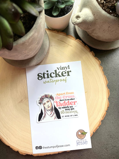 St. Rose of Lima Waterproof Sticker