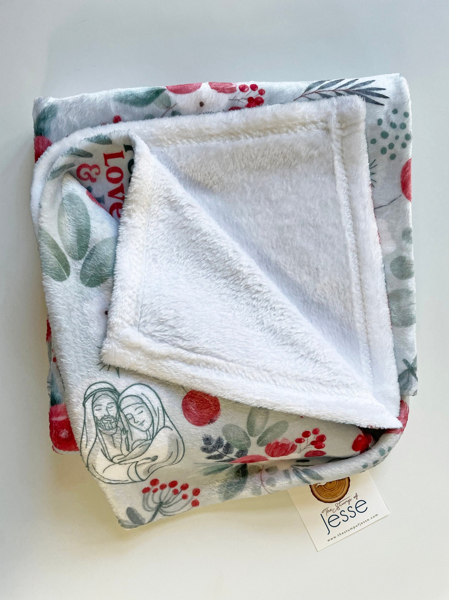 Joy to the World Velveteen Plush Blanket