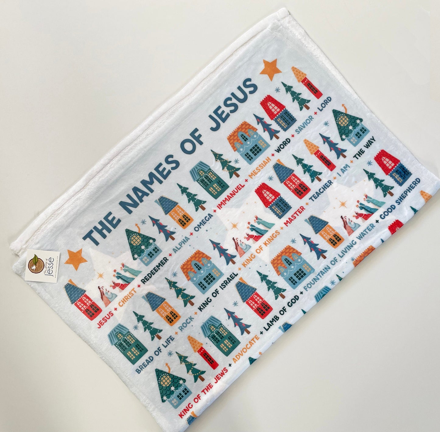 The Names of Jesus Velveteen Plush Blanket
