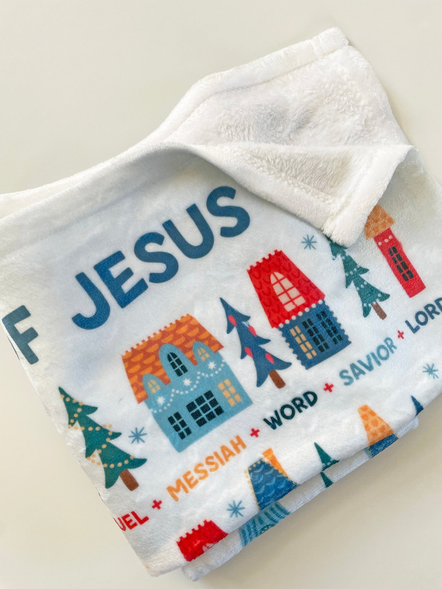The Names of Jesus Velveteen Plush Blanket