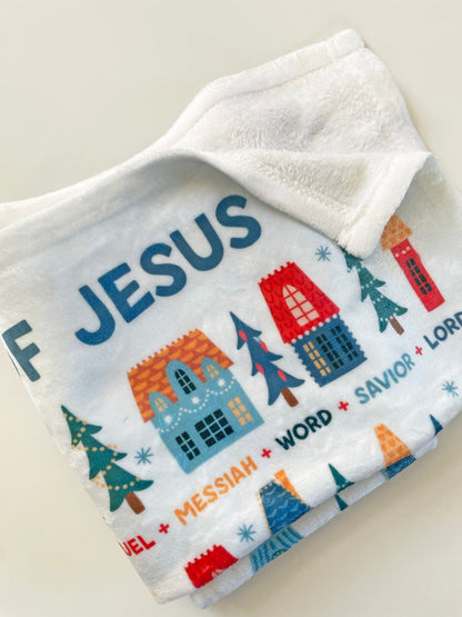The Names of Jesus Velveteen Plush Blanket