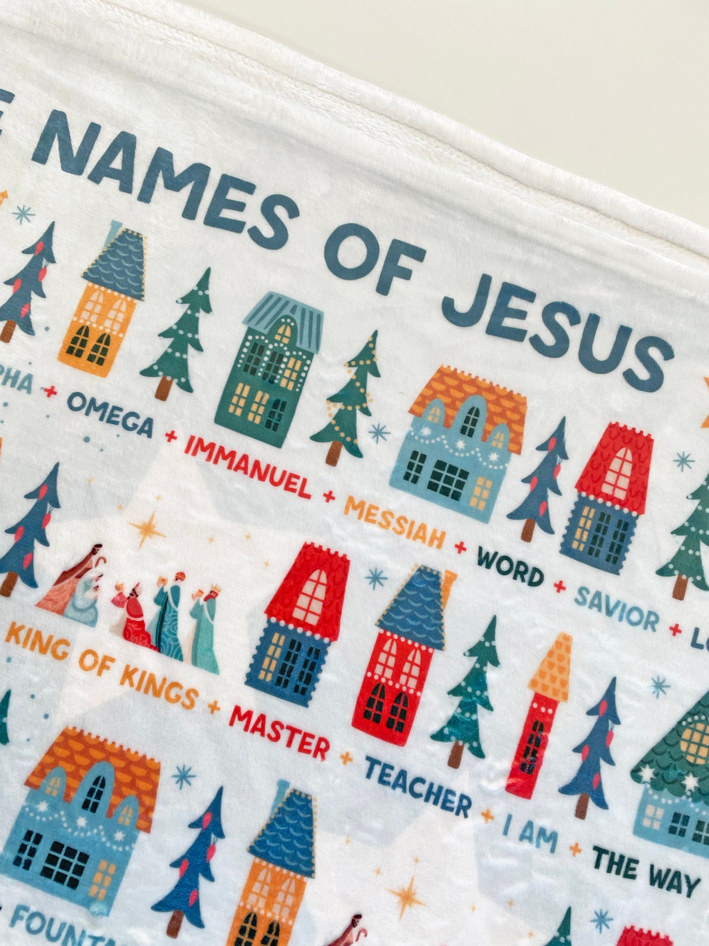 The Names of Jesus Velveteen Plush Blanket