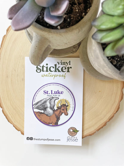 St. Luke Evangelist Symbol Waterproof Sticker