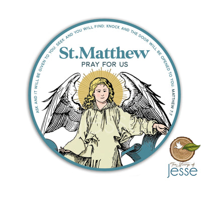St. Matthew Apostle and Evangelist Symbol Waterproof Sticker