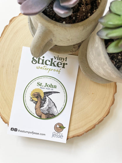 St. John Apostle & Evangelist Symbol Waterproof Sticker