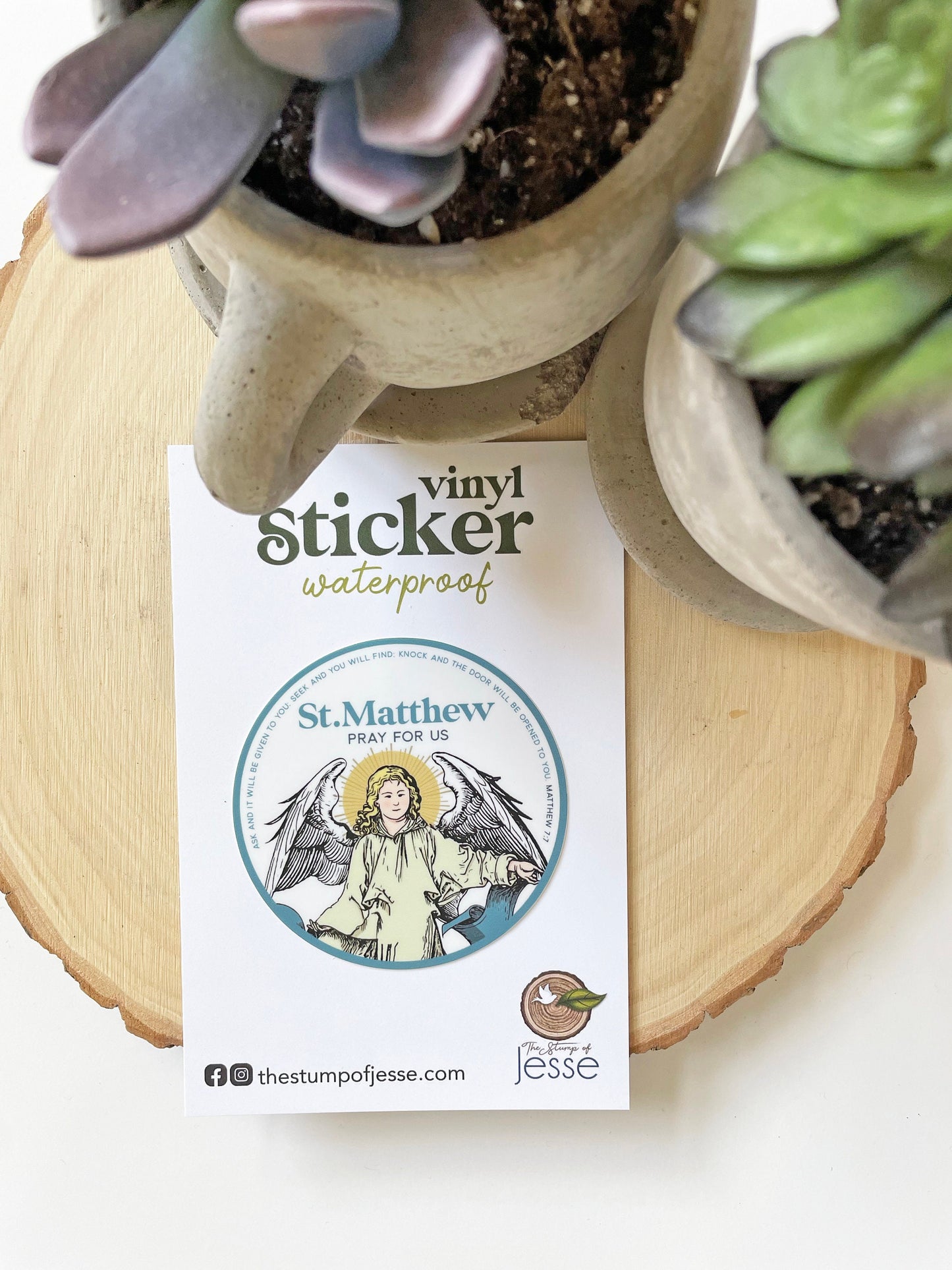 St. Matthew Apostle and Evangelist Symbol Waterproof Sticker
