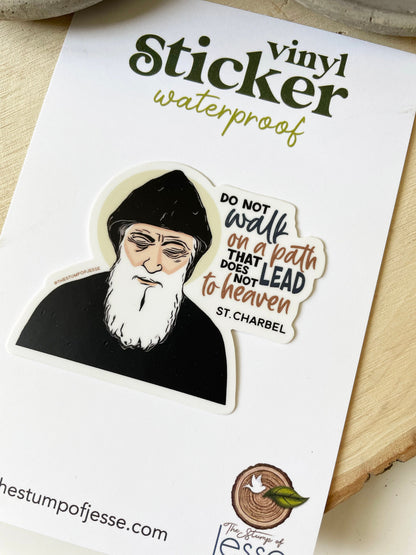 St. Charbel Waterproof  Sticker