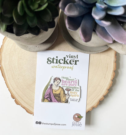 St. Lucy of Syracuse Waterproof Sticker