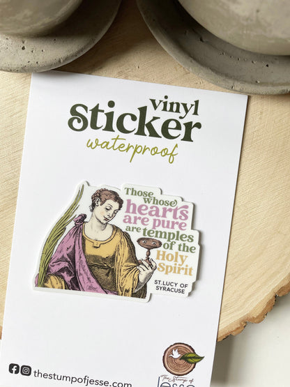 St. Lucy of Syracuse Waterproof Sticker