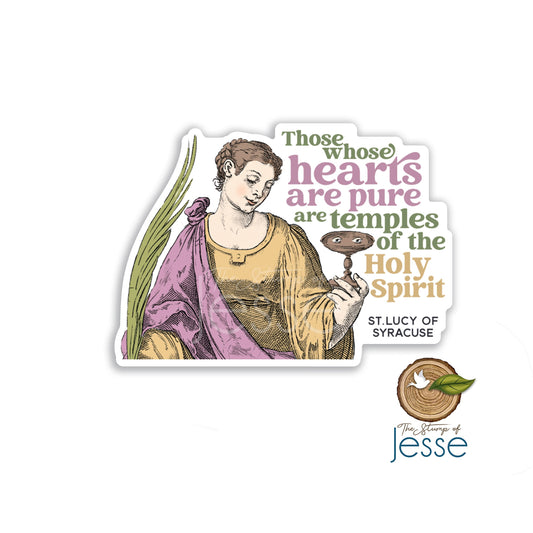 St. Lucy of Syracuse Waterproof Sticker