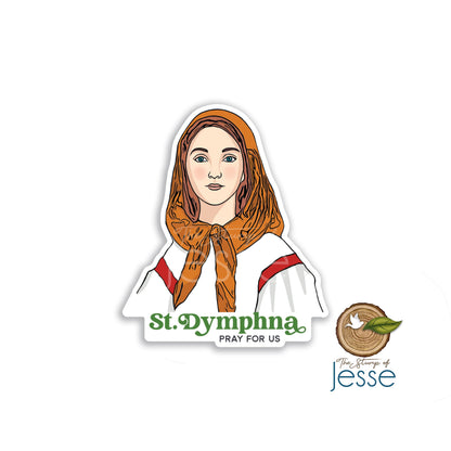 St. Dymphna Waterproof Sticker
