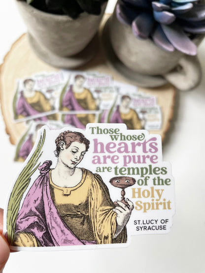 St. Lucy of Syracuse Waterproof Sticker