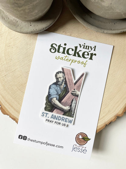 St. Andrew Apostle Waterproof Sticker
