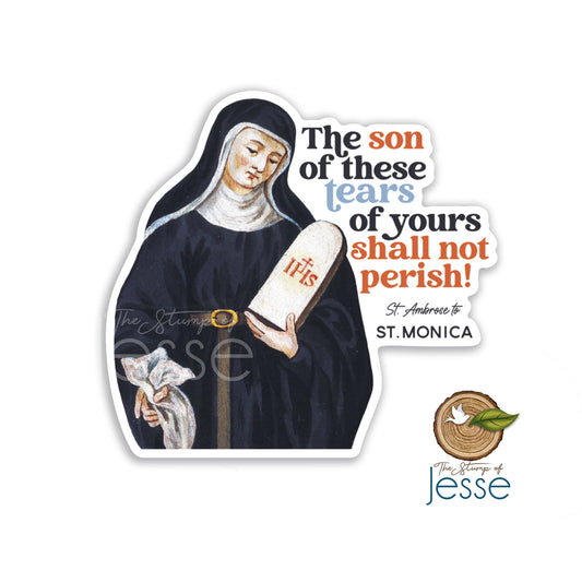 St. Monica Waterproof Sticker