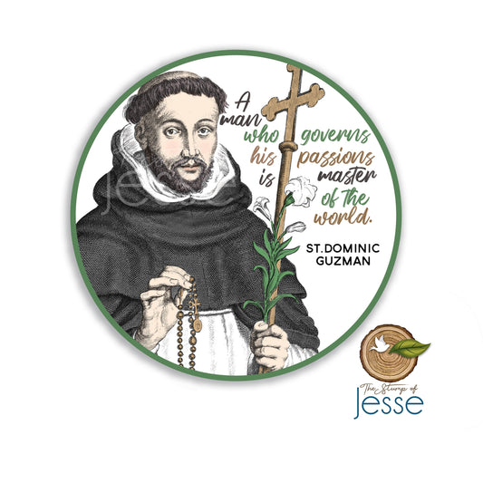 St. Dominic Guzman Waterproof Sticker
