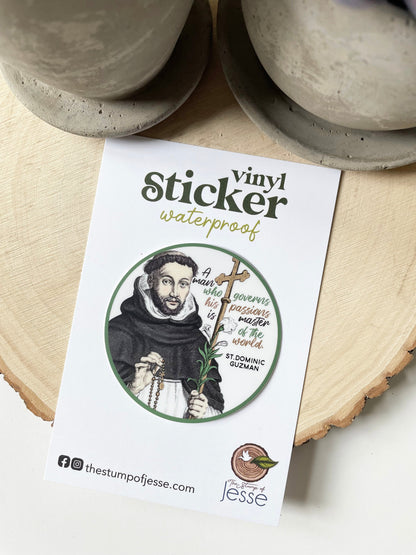 St. Dominic Guzman Waterproof Sticker