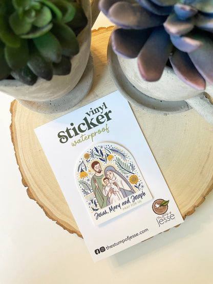 The Holy Family Waterproof Sticker