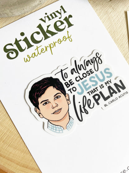 Bl. Carlo Acutis Waterproof Sticker