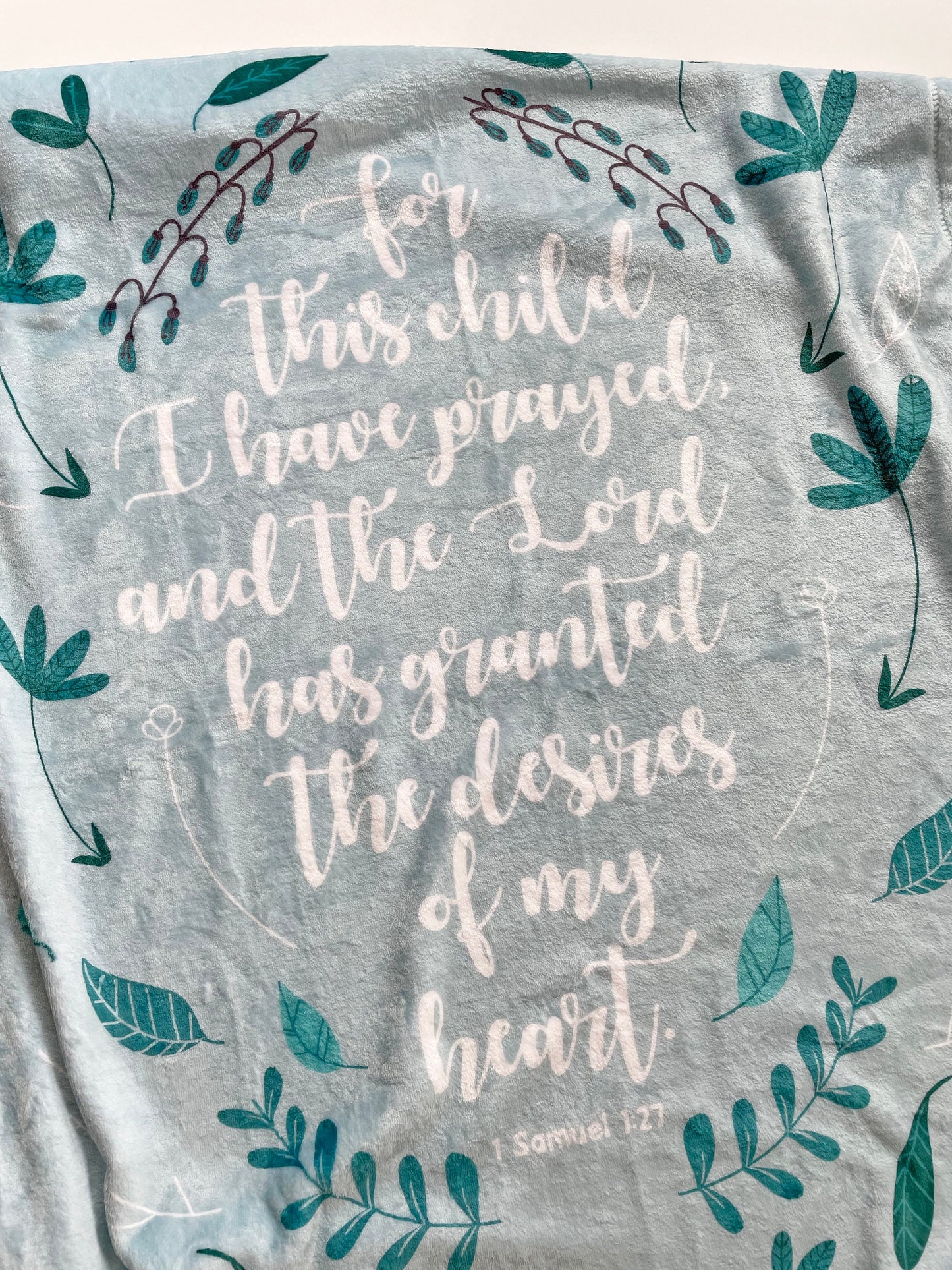For this child I have prayed minky blanket | 1 Samuel 1:27