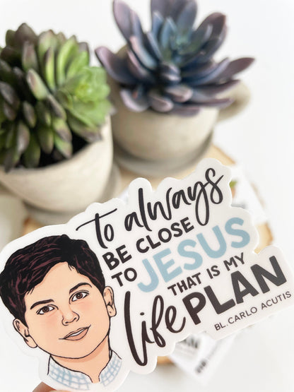 Bl. Carlo Acutis Waterproof Sticker