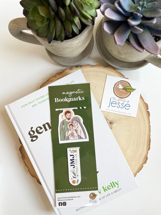 The Holy Family Magnetic Bookmarks | Set of 2 | Jesus, Mary and Joseph Pray for us | Catholic bookmarks | Catholic gift