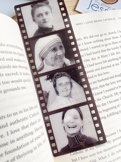 Saints Photo Film Strip Bookmarks Set of 2 | Catholic Bookmarks | Plastic Bookmarks | Catholic gift | Confirmation gift
