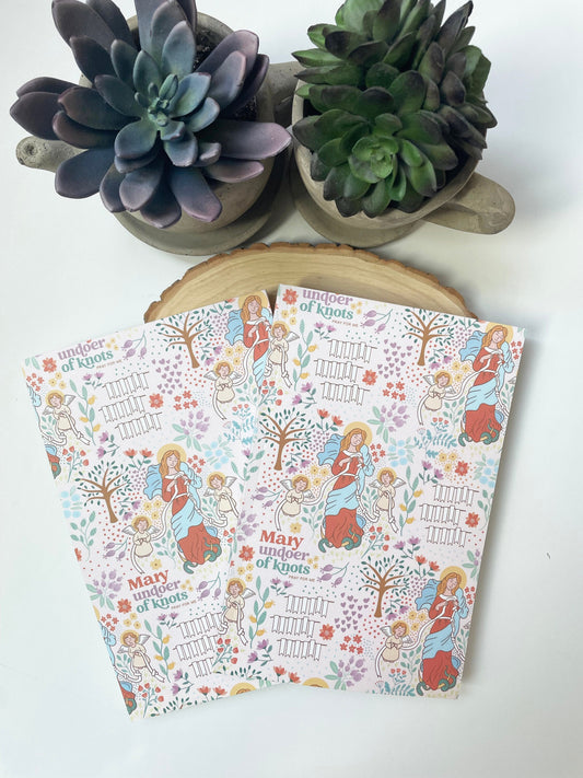 Mary Undoer of Knots Journal | Ruled Notebook