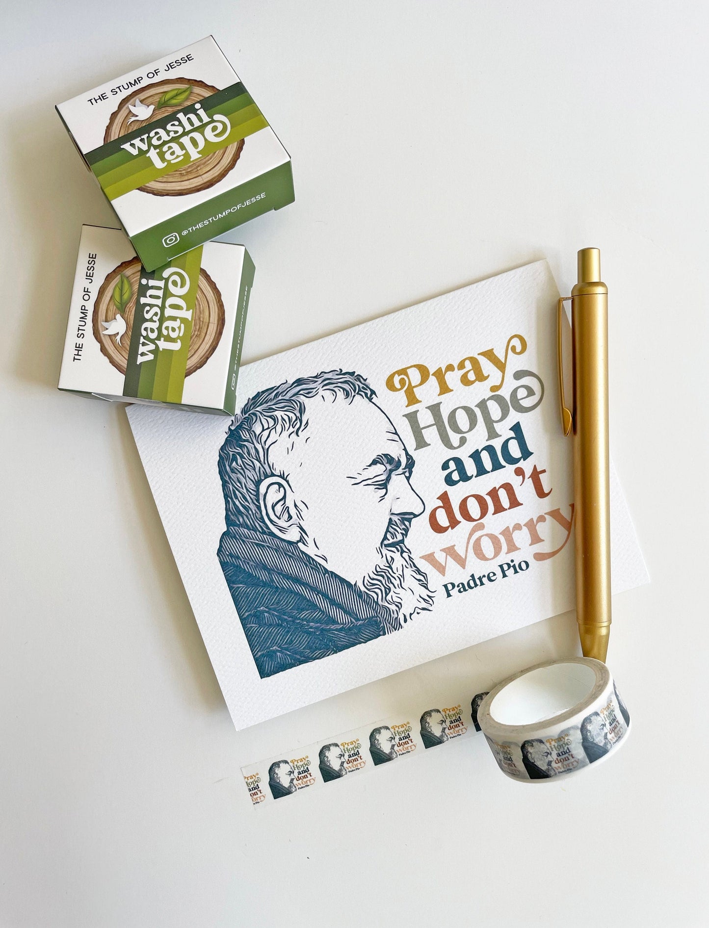 Pray, Hope and Don't Worry Padre Pio Greeting Card