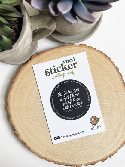 Perfectionism Waterproof Sticker | Fr. Jacques Philippe