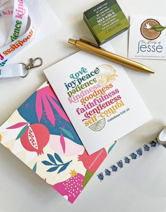 The Fruits of the Holy Spirit Greeting Card | Confirmation | First Communion | Catholic card | Catholic gift | Spiritual Bouquet