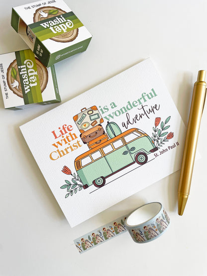 Life with Christ is a Wonderful Adventure Greeting Card | St. John Paul II