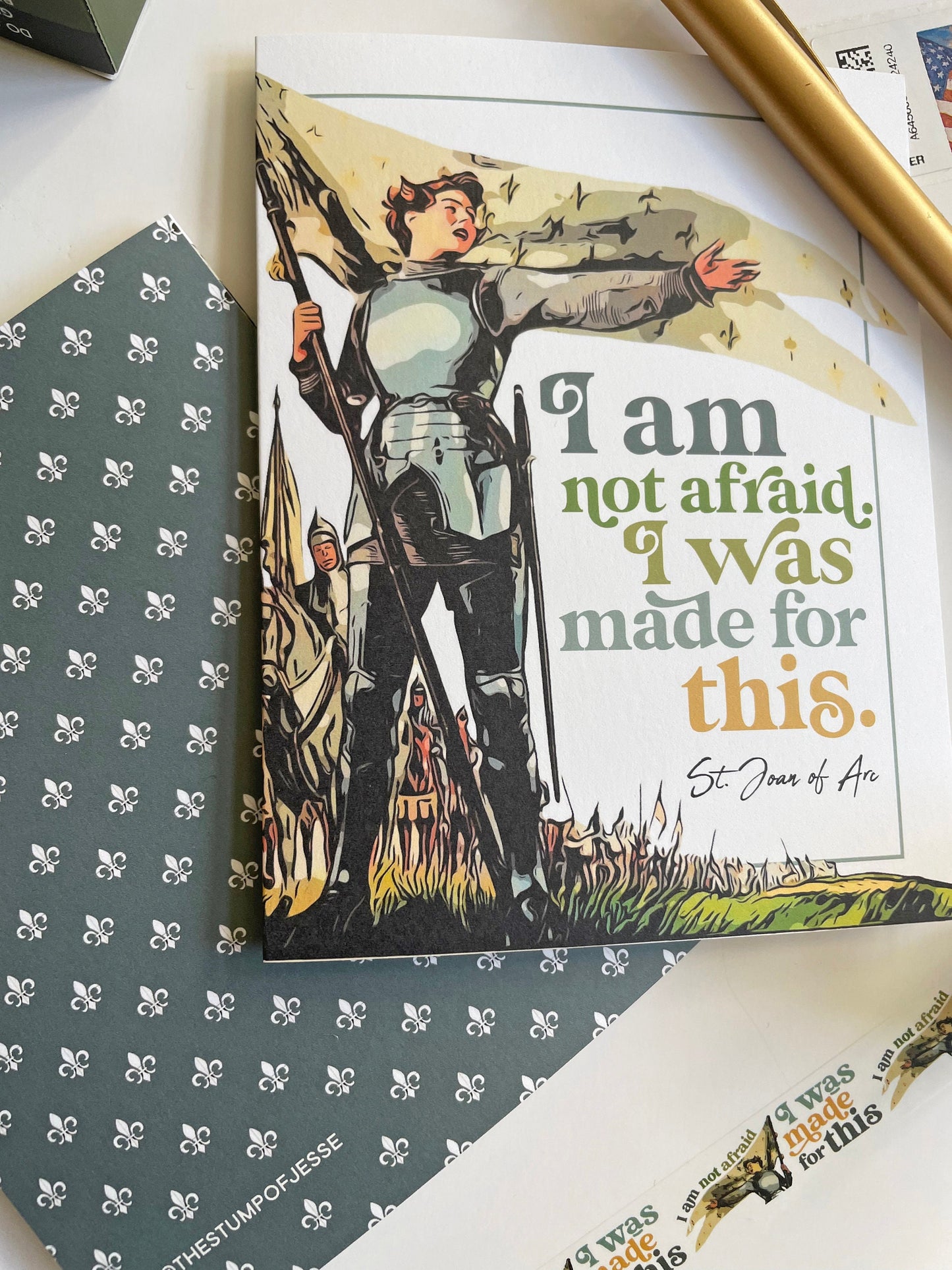 St. Joan of Arc greeting card | A2 Card | Confirmation gift | Catholic gift | Juana de Arco | Catholic greeting card
