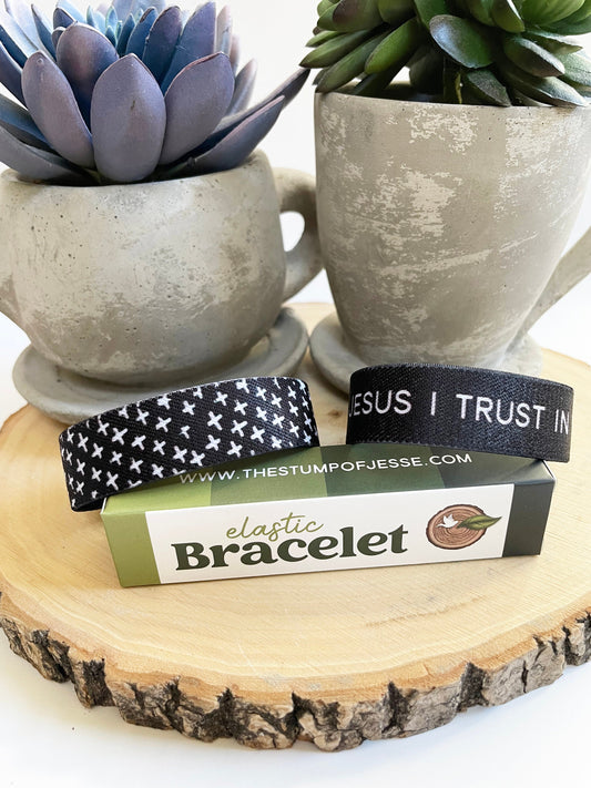 Jesus I trust in You | Reversible Elastic Bracelet