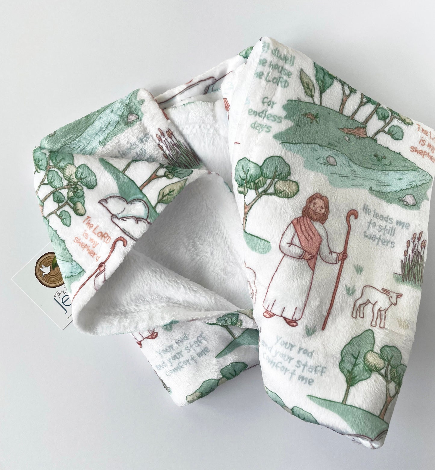The Good Shepherd Velveteen  Blanket | Psalm 23