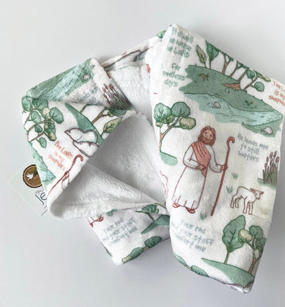 The Good Shepherd Velveteen  Blanket | Psalm 23