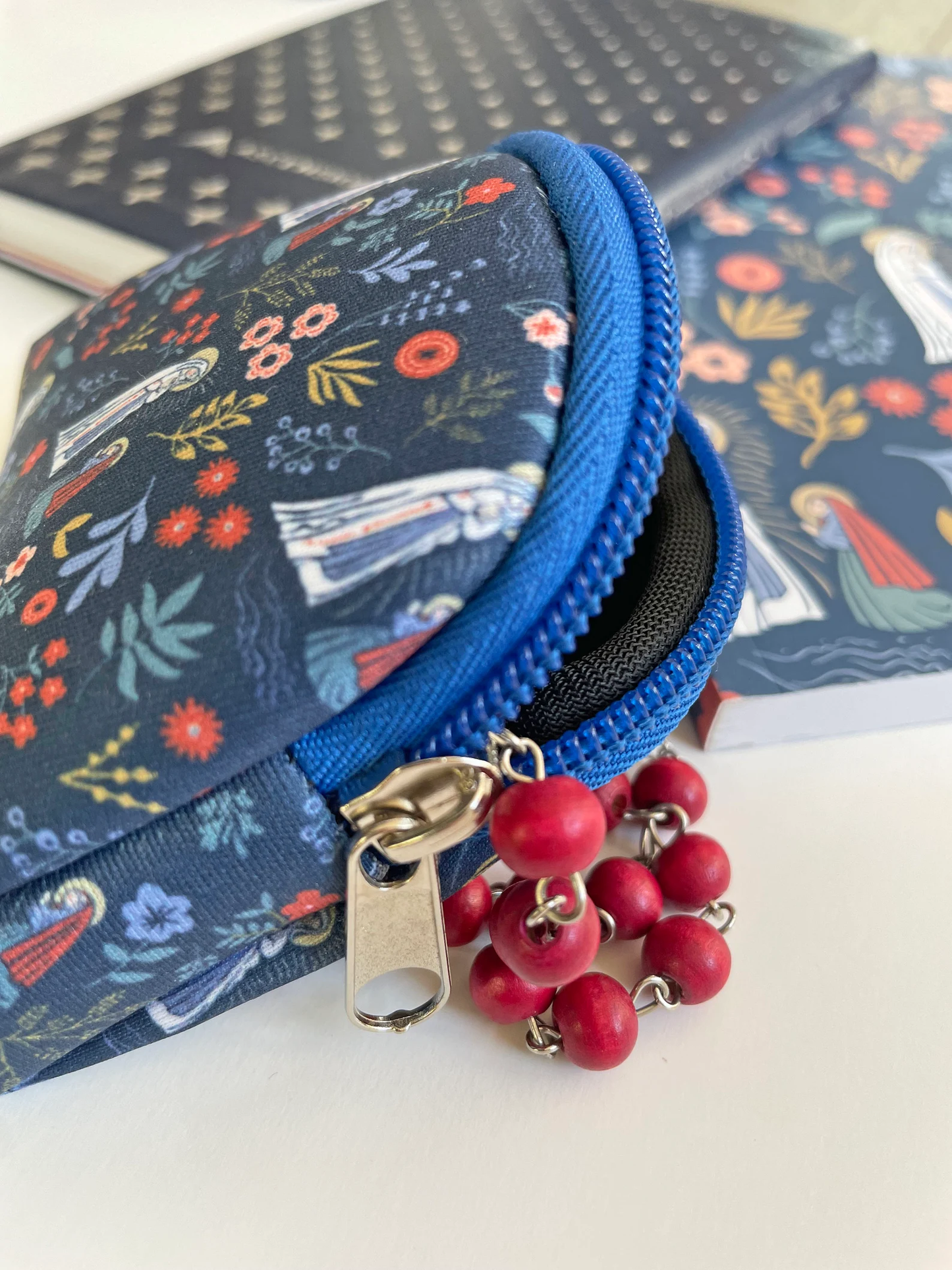 Our Lady of Lourdes Rosary Pouch